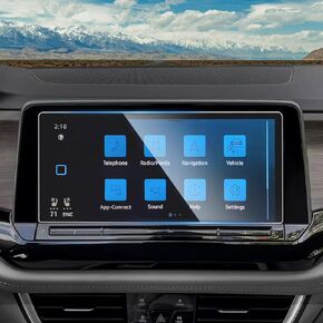 INTGET Navigation Screen Protector for VW Volkswagen Atlas/Cross Sport Accessories 2024 2025 SE SEL R-Line Car GPS Tempered Glass Center Touch Screen Display Touchscreen Protective Film (12inch)