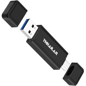 THKAILAR USB C Flash Drive 256GB-High-Speed Up to 400MB/s Read 2 in 1 USB 3.2 Gen2, USB C Thumb Drive Compatible with Android Phone/PC/Mac/Laptop