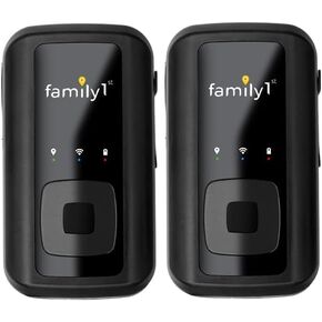 Family1st Compact Bundle GPS Tracker for Vehicles Car Assets & Kids Real time Tracking with App, Portable Device for Cars in USA (Pack of 2)