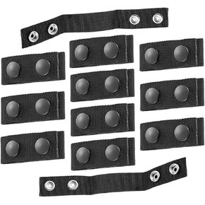 12 Pcs Duty Belt Keeper Stays Holders Nylon Double Snaps,Fit for 2"-2.25" Wide Double Snaps Duty Belt Keepers,Security Tactical Belt Loop for Police Equipment Accessories,Outdoor Sports Belt Fixing