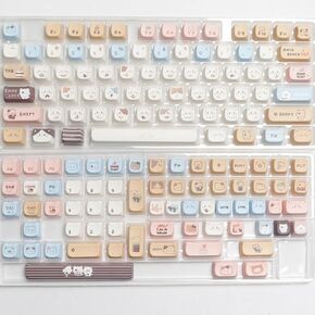 PBT Christmas MOA XDA Cute Round keycaps PBT keycap Set for Girl Kids Custom Keyboard for Gateron Kailh Cherry Mx Switches ISO ANSI Layout Mechanical Custom Keycaps