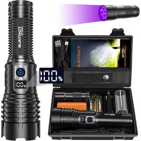 Flashlights High Lumens Rechargeable, 990,000 Lumens XHM77.2 LED Flashlight Super Bright Flash Light Battery Powered, Powerful Flashlights Handheld Linternas for Emergencies Camping