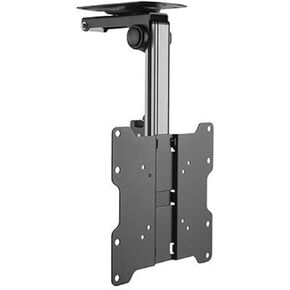 ZeboZap ZZTVC8022 Flip Down Ceiling TV Mount and Monitor Mount | Gazebo TV Mount | RV TV Mount | Kitchen Overhead & Under Cabinet Mount | Height Adjustable | Holds 44lbs | Fits Screens 13" to 37"