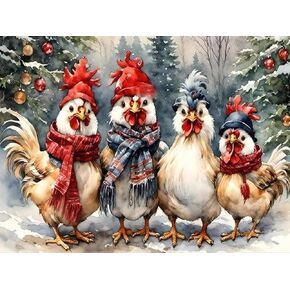 Ekuxom Christmas Diamond Art Kits for Adults Christmas, Christmas Candles Diamond Painting Kits, 5D Full Drill Round Christmas Diamond Painting Gem Art for Home Wall Decor 12x16inch