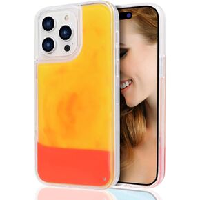 Losin Fluorescent Case Compatible with iPhone 15 Pro Max Quicksand Case Liquid Glow Sand Phone Case Luxury Glow in The Darkness Noctiluncent Liquid Luminous Sand Fashion Luxury Cover for Women Men