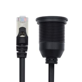 Xiwai الغبار مقاوم للماء المسمار قفل CAT6 RJ45 ذكر إلى أنثى LAN إيثرنت شبكة تمديد كابل لوحة السيارة جبل تصميم 1 متر