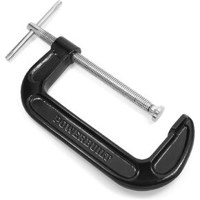 Powerbuilt 648641 6" C-Clamp, Malleable Iron, Black