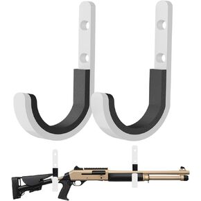 Metal Gun Rack Storage Rifles Shotgun Hooks Wall Mount Hangers for Any Rifles Shotguns Archery Bow with Soft Padding and Heavy Duty Steel…