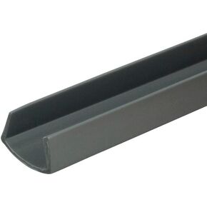 Outwater Plastics Silver 1/2'' Rigid Vinyl Plastic U-Channel/C-Channel 72 Inch Lengths (Pack of 10 Pieces, 60 feet Total)