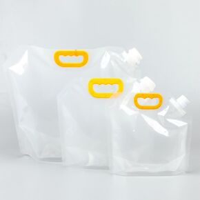 3 Pieces 2.6/1.3/0.65 Gallon Water Storage Cube Premium Collapsible Water Container Bag, Food Grade Clear Plastic Storage Jug for Water Bag For Hiking, Freezable Foldable Reusable Pouches.