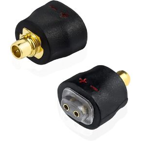 okcsc 0.75mm 2 Pin Cable to MMCX Male Adaptor Work for 0.75 2 Pin Cable Connected with SHURE SE215 SE315 SE425 SE535 SE535LTD SE846 for FiiO FH1 F9 F9PRO FH5 Audio MMCX Converter Black