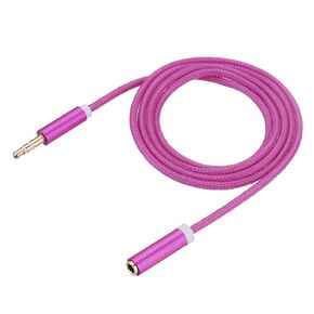 MECCANIXITY Headphone Extension Cable, Nylon-Braided Male to Female Aux Cord Extender for Cellphones PC Media Players Speakers Adaptor Blue/Rose