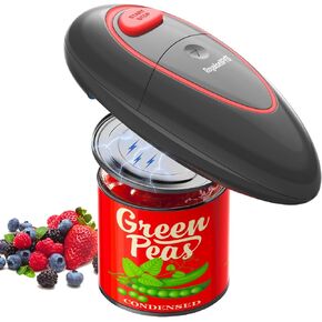 One Touch Electric Can Opener with Smooth Edge, Kitchen Gadget Automatic Can Opener for Seniors with Arthritis, Food Safety Battery Operated Can Opener for Almost All Can Sizes