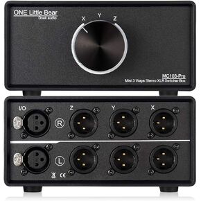 Nobsound 1-IN-3-OUT XLR Audio Switch ; Balanced Audio Converter ; 3-Way Stereo Passive Audio Selector Switcher (MC103 Pro 3-Out)