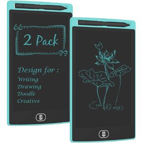 [2 Pack] 8.5 Inches LCD Writing Tablet with 2 Magnets,TIQUS Magnetic Electronic Ewriter (Single Color Light Blue)