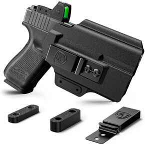 IWB Holster Compatible with Glock 19 (Gen 3/4/5) with Flashlight, 19X, 44, 45, 23, 32 with Light Concealed Carry Holster with Concealment Claw Ideal for Appendix Inside Waistband