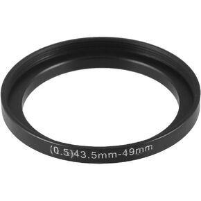 uxcell Metal Step Up Filter Ring Adapter, 43.5mm to 49mm Camera Lens Filter Anodized Aluminum for Camera Attachments, Black