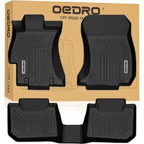 دواسات أرضية OEDRO متوافقة مع 2016-2017 Subaru Crosstrek, 2012-2016 Impreza, 2015-2021 WRX/WRX STi, 2013-2015 XV Crosstrek (Subaru/XV/Crosstrek/ONLY )، 1st and nd Floor liner