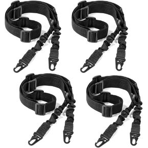 4-Pack 2 Point Sling with Metal Hook Adjustable Length 1.25" Sling