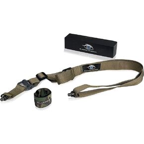 Traditional 2 Point Rifle Sling with Fast Adjust Pull tab, 2 QD Points & Camo Sling Storage/Cable Management Band (Tan/FDE)