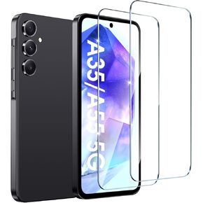 ivoler 2 Pack Screen Protector for Samsung Galaxy A35 5G 2024 Released/Samsung Galaxy A55 5G 2024 Released with Tempered Glass with Transparent HD Clear Bubble Free, Anti-Scratch