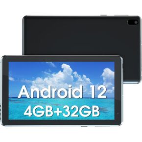 YQSAVIOR Tablets, Android 12 Tablet 7 inch, 4GB RAM 32GB ROM Tablet PC Quad-Core Processor Computer Tablet for Kids, IPS Screen, Dual Camera, WiFi, Bluetooth Tab PC