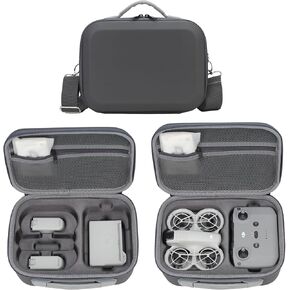 Carrying Case for DJI Neo-Portable PU Protective Storage Bag with YKK Zipper for DJI Neo Fly More Combo,RC-N3 Remote Controller, Neo Intelligent Flight Battery & Aceessories-Grey