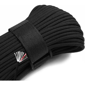 650lb 100ft Survival Cord Paracord Firecord Rope Parachute Cord Fire Cord Within 10 Strands US Type III for Camping Hiking Tie-Down
