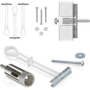 CondoMounts MSK9010 Steel Stud TV Mounting Kit | TV Mount Metal Studs | Holds 200lbs on Steel Stud | Includes 4 Elephant Anchor (1/4) & Washer Set with 1-Pilot Head Titanium Drill Bit