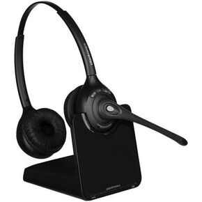 Plantronics CS520-XD Dual Speaker Wireless Headset System Compatible with Corded Desk Phones (Renewed)