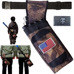 Hip Quivers for Archery, 4 Arrow Tubes Quiver Arrow Holder, Nylon Archery Quiver Hip for Left Or Right-Handed Archers, Great for Youth & Adults, Idea for Archery Shooter