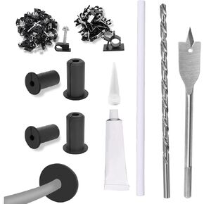 Starlink Cable Routing kit, 3/4 inch Starlink Cable Grommets Accessories for Wall Cable Pass Through Mounting Kit, with 3/4" Spade Drill Bit, Long Drill Bit and Wall Wires Cilps