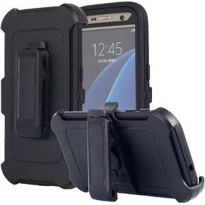 Galaxy S7 Case, AICase Heavy Duty Holster Case Belt Clip + Armor Protective Kickstand Cover with Built-in Screen Protector for Samsung Galaxy S7 (2016) (Black)