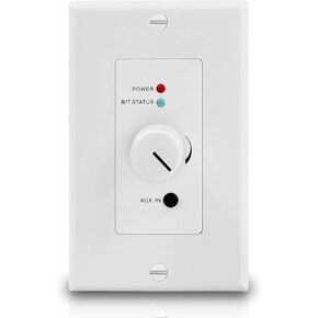 TNP Wireless Bluetooth Audio Receiver Wall Plate Mount, 120W BT 5.0 aptX Music Streaming Adapter - 4 Speakers Stereo Amplifier Audio Volume Control, 3.5mm AUX Input for Sound Speaker Systems