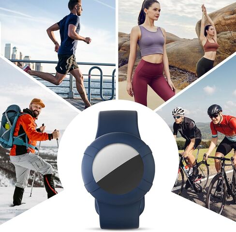 2 Pack AirTag Bracelet for Adults/Kids, Soft Silicone Airtag Adults Wristband, Anti-Lost Holder Watch Band Compatible with Apple Air Tag in Saudi Arabia