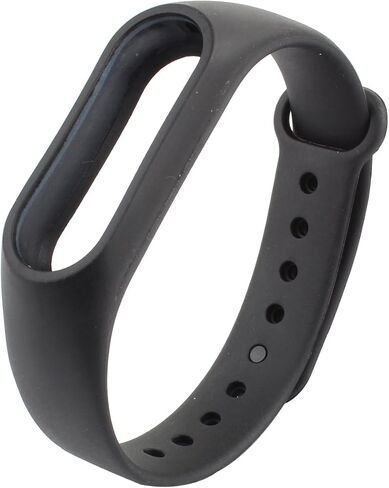 Compatible for Xiaomi Mi Band 2 Adjustable Replacement Silicone Wristband Strap Waterproof HR Band Black in Saudi Arabia