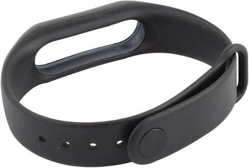 Compatible for Xiaomi Mi Band 2 Adjustable Replacement Silicone Wristband Strap Waterproof HR Band Black in Saudi Arabia