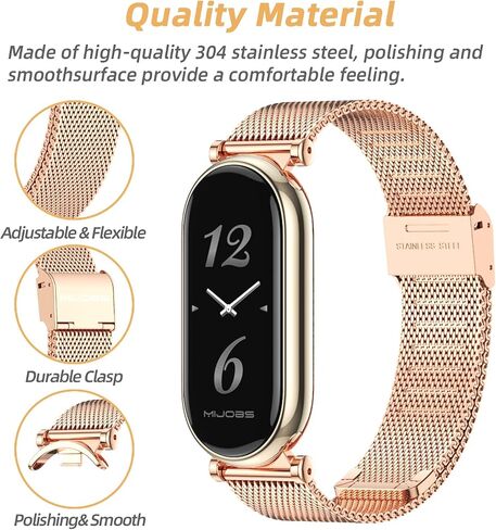MIJOBS Strap for Xiaomi Mi Band 8 /Mi Band 9 Breathable Replacement Strap for Mi Fit Band 9/8 SmartWatch Straps Wristband Bracelet for Women Men in Saudi Arabia