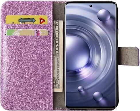 Losin Compatible with Galaxy S24 Ultra Wallet Case with Card Slots Luxury 3D Bling Glitter Diamond Rhinestones Butterfly Flowers Design for Women Girls Sparkle Shiny PU Leather Stand Kickstand Cover in Saudi Arabia