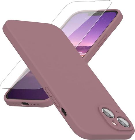حافظة هاتف ABITKU سيليكون لهاتف iPhone 14 - تتضمن واقيات شاشة، وبطانة ناعمة من الألياف الدقيقة المضادة للخدش - 6.1 بوصة، أرجواني أرجواني in Saudi Arabia
