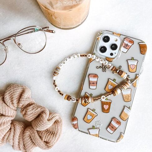 Velvet Caviar Phone Charm Wrist Strap - Cute Beaded Cellphone Wristlet - Lanyard Accessory for Women - Fits all Phone Cases including iPhone 15 Pro Max / 14 Pro Max / 13 Pro Max / 12 (Coffee) in Saudi Arabia