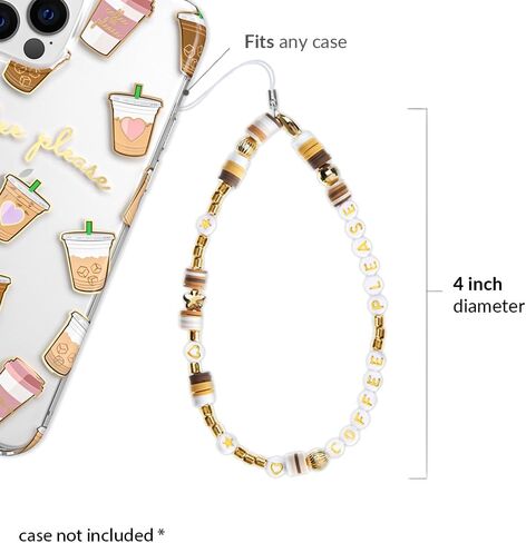 Velvet Caviar Phone Charm Wrist Strap - Cute Beaded Cellphone Wristlet - Lanyard Accessory for Women - Fits all Phone Cases including iPhone 15 Pro Max / 14 Pro Max / 13 Pro Max / 12 (Coffee) in Saudi Arabia
