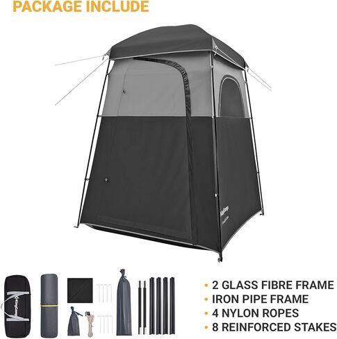 KingCamp خيمة دش للتخييم، خيمة كبيرة الحجم للخصوصية، خيام دش خارجية محمولة للتخييم مع حقيبة دش، غرفة خلع الملابس، سهلة التركيب، مأوى للخصوصية، غرفة واحدة/غرفتين، خيمة مرحاض in Kuwait
