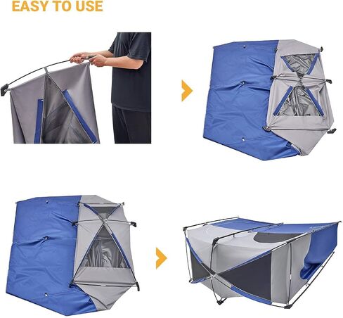 KingCamp Camping Shower Tent Oversize Space Privacy Tent Portable Outdoor Shower Tents for Camping with Shower Bag Dressing Room Easy Set Up Shower Privacy Shelter 1 Room/2 Rooms Toilet Tent in Saudi Arabia