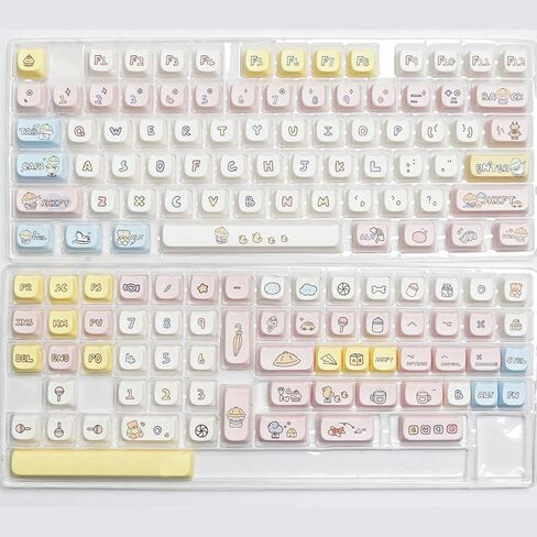 PBT Christmas MOA XDA Cute Round keycaps PBT keycap Set for Girl Kids Custom Keyboard for Gateron Kailh Cherry Mx Switches ISO ANSI Layout Mechanical Custom Keycaps in Saudi Arabia