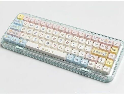 PBT Christmas MOA XDA Cute Round keycaps PBT keycap Set for Girl Kids Custom Keyboard for Gateron Kailh Cherry Mx Switches ISO ANSI Layout Mechanical Custom Keycaps in Saudi Arabia