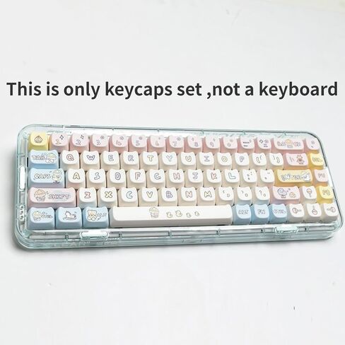 PBT Christmas MOA XDA Cute Round keycaps PBT keycap Set for Girl Kids Custom Keyboard for Gateron Kailh Cherry Mx Switches ISO ANSI Layout Mechanical Custom Keycaps in Saudi Arabia