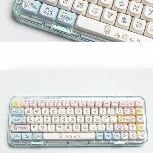 PBT Christmas MOA XDA Cute Round keycaps PBT keycap Set for Girl Kids Custom Keyboard for Gateron Kailh Cherry Mx Switches ISO ANSI Layout Mechanical Custom Keycaps in Saudi Arabia