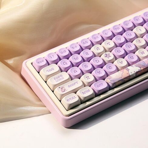 PBT Christmas MOA XDA Cute Round keycaps PBT keycap Set for Girl Kids Custom Keyboard for Gateron Kailh Cherry Mx Switches ISO ANSI Layout Mechanical Custom Keycaps in Saudi Arabia
