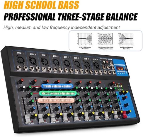جهاز مزج احترافي GH4 (قناة) لتسجيل تطبيق موسيقى DJ Stage Karaoke مع محرك USB BT (GH4 4Channel) in Saudi Arabia